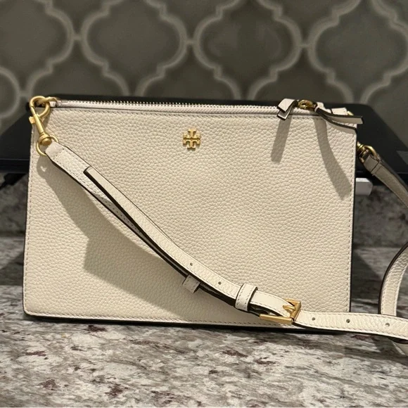 Tory Burch Blake Cream Crossbody Bag - Picture 1 of 9